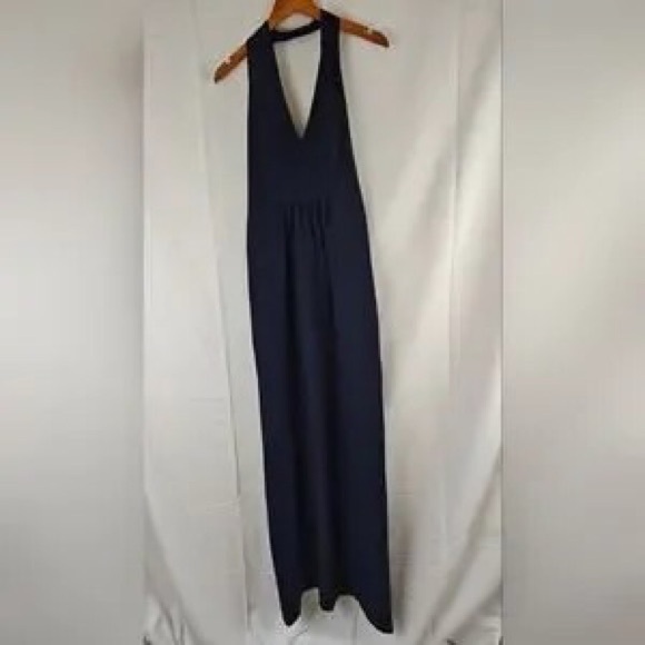 Black Halo Navy Backless Dress - Picture 2 of 8